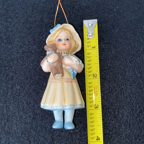 Jan Hagara Meg Limited Edition 1987 #1741 Girl With Teddy Vintage 🎄🎅🏼🤶🏼 - Picture 3 of 4